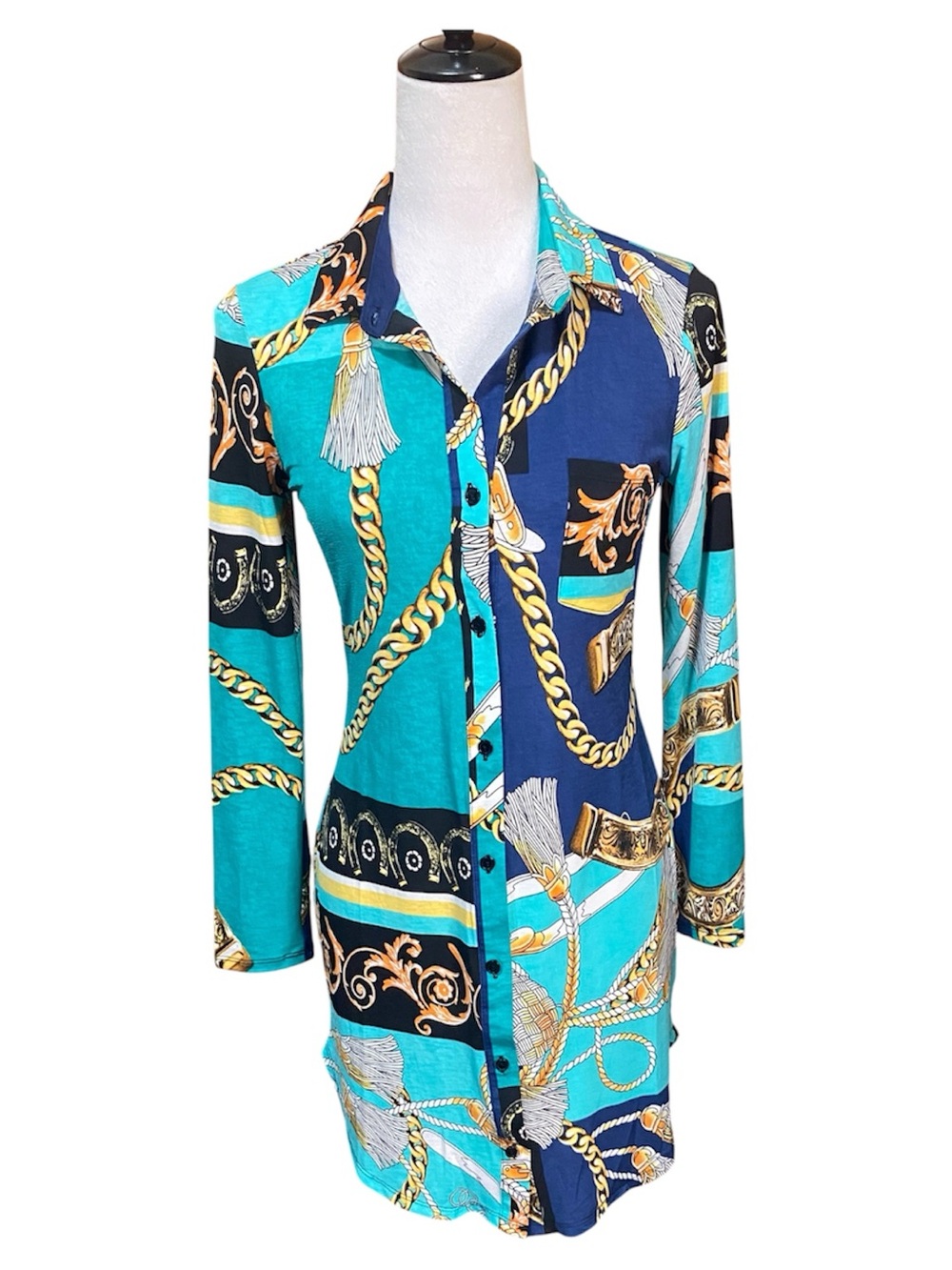 NWT Timing Patchwork Baroque Color-blocking Tunic